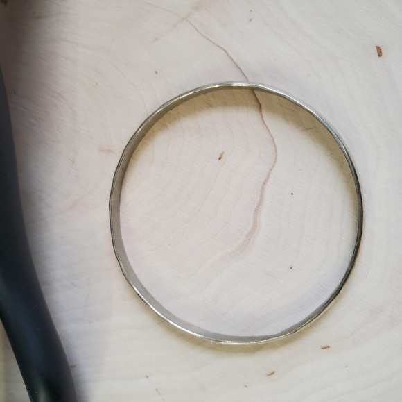 Sterling Silver 925 Sword Motif Bangle Bracelet - Picture 5 of 8